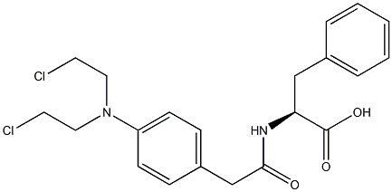 (S)-2-[[[p-[Bis(2-chloroethyl)amino]phenyl]acetyl]amino]-3-phenylpropanoic acid Structure