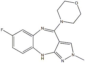  2-Methyl-7-fluoro-4-morpholino 2,10-dihydropyrazolo[3,4-b][1,5]benzodiazepine