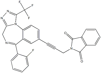 1-Trifluoromethyl-6-(2-fluorophenyl)-8-[3-[(2,3-dihydro-1,3-dioxo-1H-isoindol)-2-yl]-1-propynyl]-4H-[1,2,4]triazolo[4,3-a][1,4]benzodiazepine