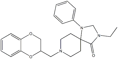 8-(2,3-Dihydro-1,4-benzodioxin-2-ylmethyl)-3-ethyl-1-phenyl-1,3,8-triazaspiro[4.5]decan-4-one Structure