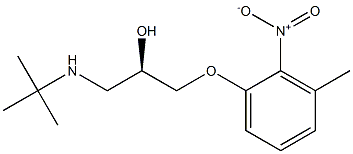 (2R)-1-(tert-Butylamino)-3-(3-methyl-2-nitrophenoxy)-2-propanol,,结构式