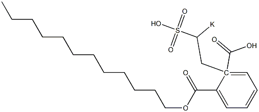 Phthalic acid 1-dodecyl 2-(2-potassiosulfoethyl) ester Struktur
