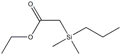 2-[Dimethyl(propyl)silyl]acetic acid ethyl ester Struktur
