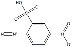 4-ニトロ-2-スルホ-1-ベンゼンジアゾニウム 化学構造式