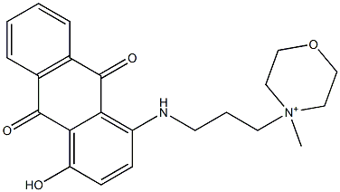 4-[3-[[(9,10-Dihydro-4-hydroxy-9,10-dioxoanthracen)-1-yl]amino]propyl]-4-methylmorpholin-4-ium Struktur