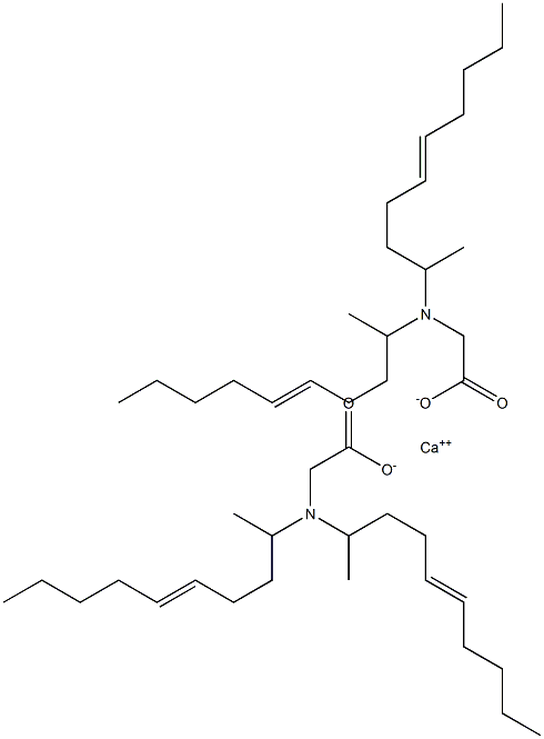 Bis[N,N-di(5-decen-2-yl)aminoacetic acid]calcium salt Structure