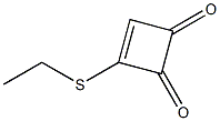 3-(Ethylthio)-3-cyclobutene-1,2-dione,,结构式