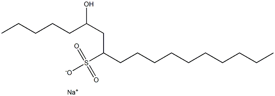 6-Hydroxyoctadecane-8-sulfonic acid sodium salt Structure