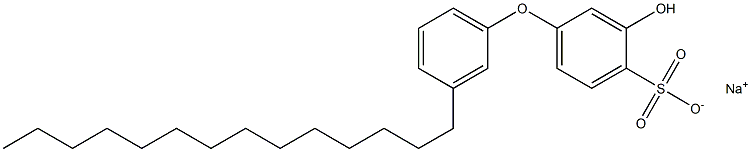 3-Hydroxy-3'-tetradecyl[oxybisbenzene]-4-sulfonic acid sodium salt,,结构式