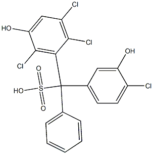 (4-Chloro-3-hydroxyphenyl)(2,3,6-trichloro-5-hydroxyphenyl)phenylmethanesulfonic acid