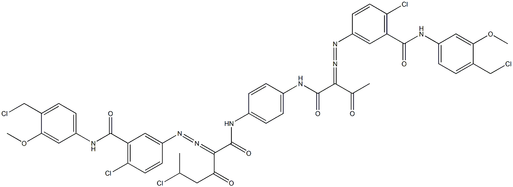 3,3'-[2-(1-Chloroethyl)-1,4-phenylenebis[iminocarbonyl(acetylmethylene)azo]]bis[N-[4-(chloromethyl)-3-methoxyphenyl]-6-chlorobenzamide]|