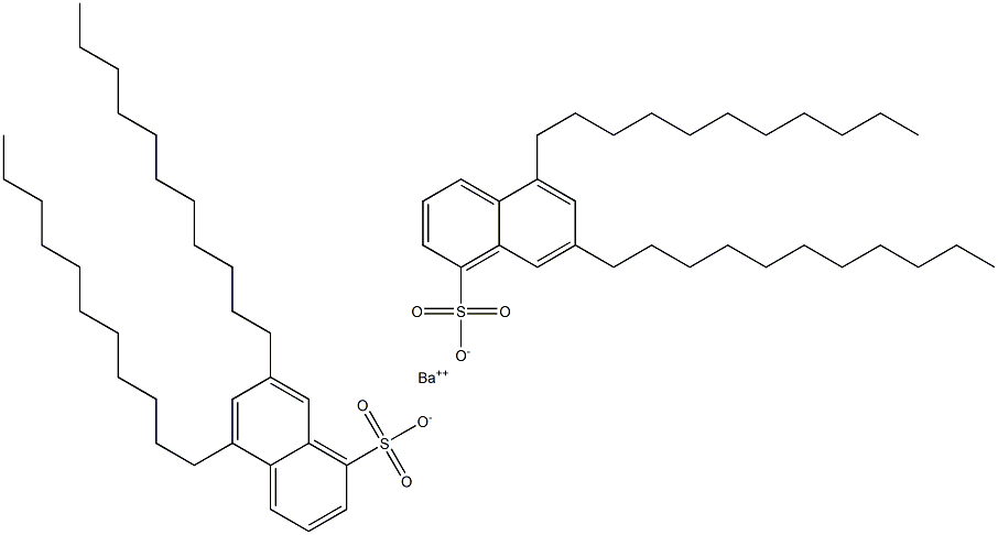 Bis(5,7-diundecyl-1-naphthalenesulfonic acid)barium salt 结构式