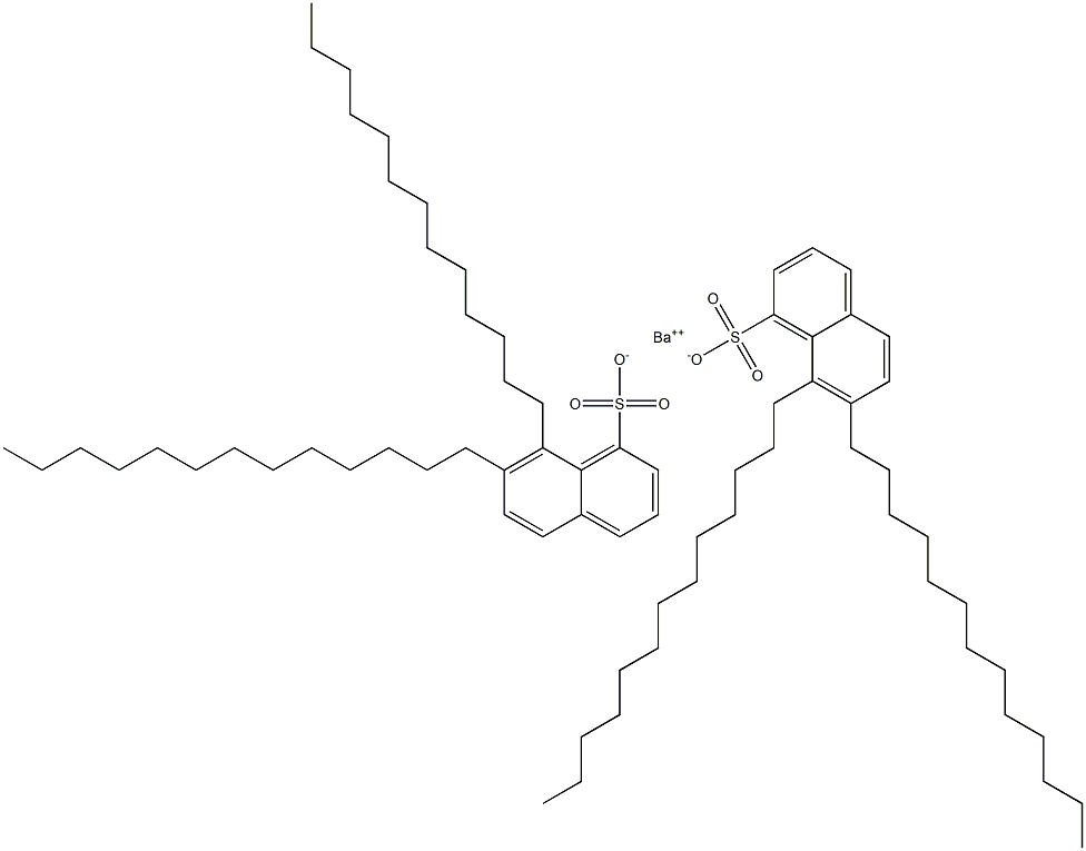 Bis(7,8-ditridecyl-1-naphthalenesulfonic acid)barium salt,,结构式