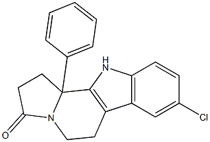 1,2,5,6,11,11b-Hexahydro-8-chloro-11b-phenyl-3H-indolizino[8,7-b]indol-3-one Structure