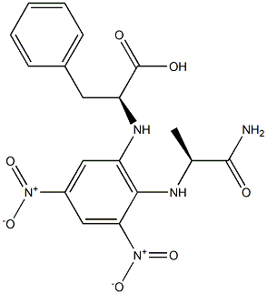 (S)-2-[[6-[[(S)-1-Carboxy-2-phenylethyl]amino]-2,4-dinitrophenyl]amino]propanamide Struktur