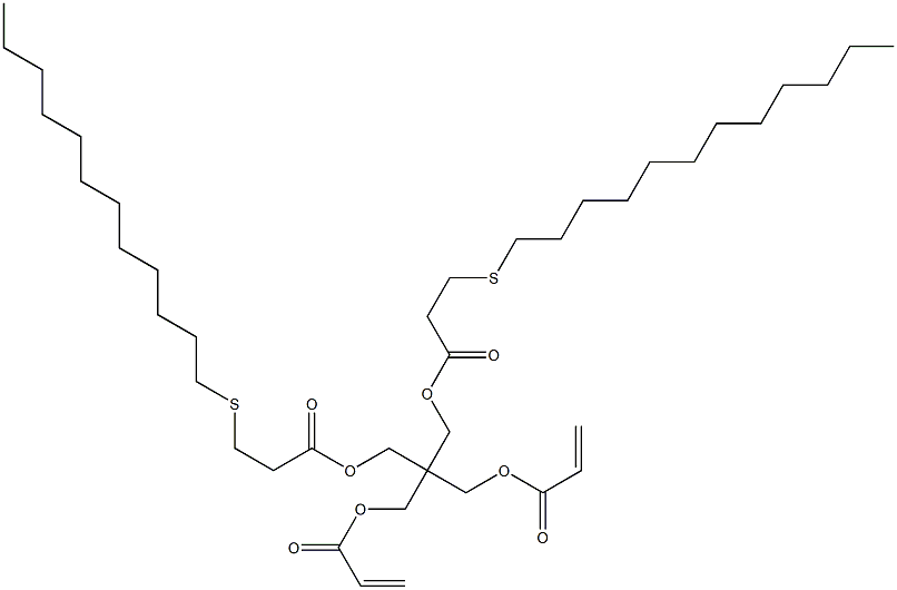 ジアクリル酸2,2-ビス[3-(ドデシルチオ)プロピオニルオキシメチル]トリメチレン 化学構造式