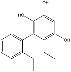 5-Ethyl-6-(2-ethylphenyl)benzene-1,2,4-triol 结构式