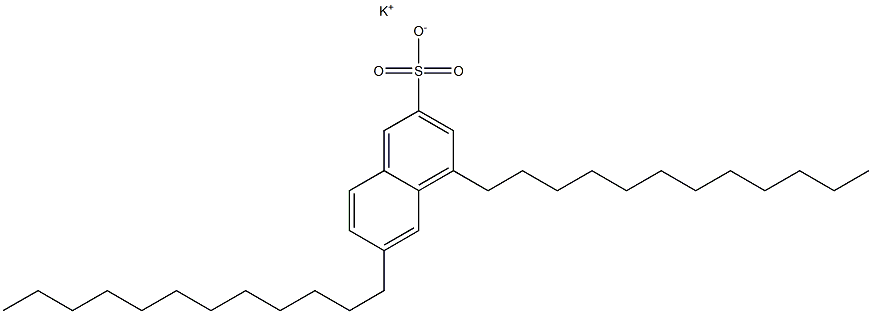 4,6-Didodecyl-2-naphthalenesulfonic acid potassium salt Structure