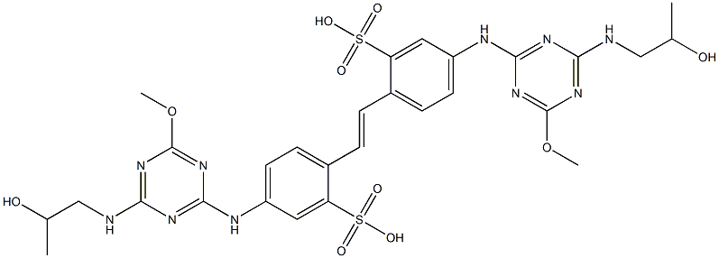 4,4'-Bis[4-(2-hydroxypropylamino)-6-methoxy-1,3,5-triazin-2-ylamino]-2,2'-stilbenedisulfonic acid Structure