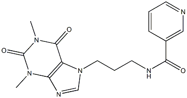 1,3-Dimethyl-7-[3-(nicotinoylamino)propyl]-1H-purine-2,6(3H,7H)-dione Struktur