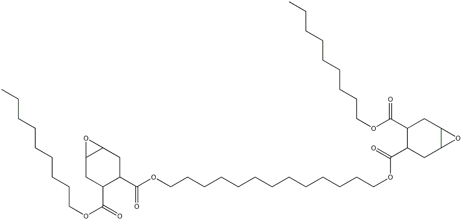 Bis[2-(nonyloxycarbonyl)-4,5-epoxy-1-cyclohexanecarboxylic acid]1,13-tridecanediyl ester Struktur