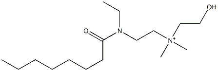 2-(N-Ethyl-N-octanoylamino)-N-(2-hydroxyethyl)-N,N-dimethylethanaminium Structure