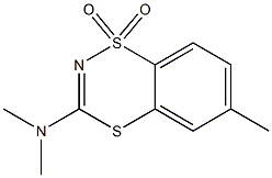 3-(Dimethylamino)-6-methyl-1,4,2-benzodithiazine 1,1-dioxide Struktur