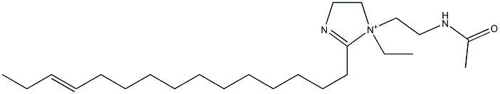 1-[2-(Acetylamino)ethyl]-1-ethyl-2-(12-pentadecenyl)-2-imidazoline-1-ium Struktur