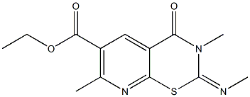 3,4-Dihydro-3,7-dimethyl-2-(methylimino)-4-oxo-2H-pyrido[3,2-e][1,3]thiazine-6-carboxylic acid ethyl ester Structure