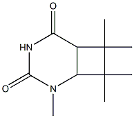 2,7,7,8,8-Pentamethyl-2,4-diazabicyclo[4.2.0]octane-3,5-dione,,结构式
