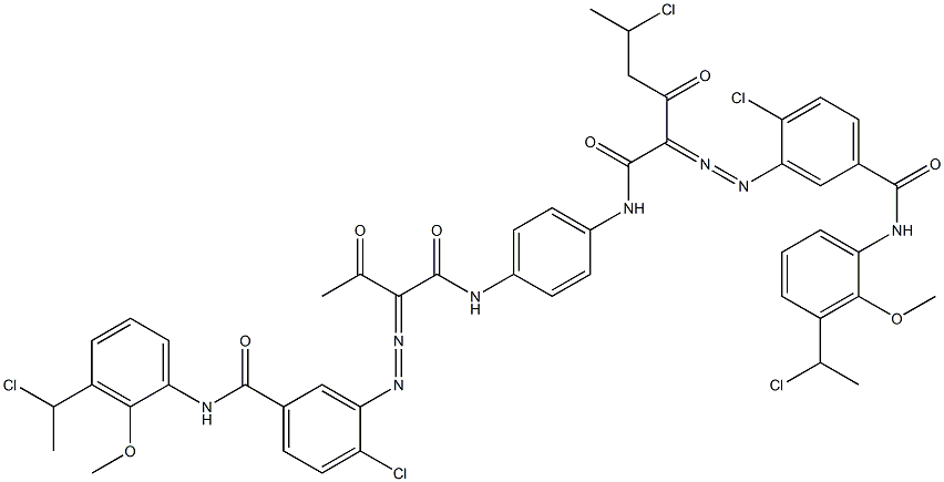  3,3'-[2-(1-Chloroethyl)-1,4-phenylenebis[iminocarbonyl(acetylmethylene)azo]]bis[N-[3-(1-chloroethyl)-2-methoxyphenyl]-4-chlorobenzamide]