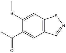 5-Acetyl-6-(methylthio)-1,2-benzisothiazole Struktur