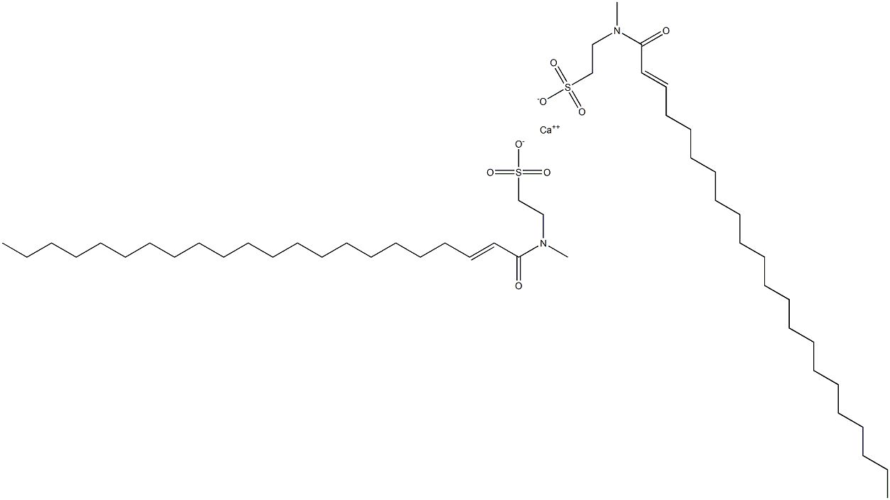 Bis[N-(1-oxo-2-docosen-1-yl)-N-methyltaurine]calcium salt 结构式