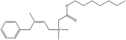 N-(3-Benzyl-2-butenyl)-N-methyl-N-(heptyloxycarbonylmethyl)methanaminium Structure