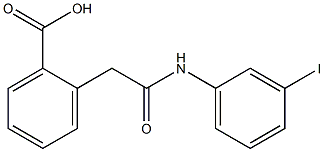 2-[2-[3-Iodoanilino]-2-oxoethyl]benzoic acid Structure