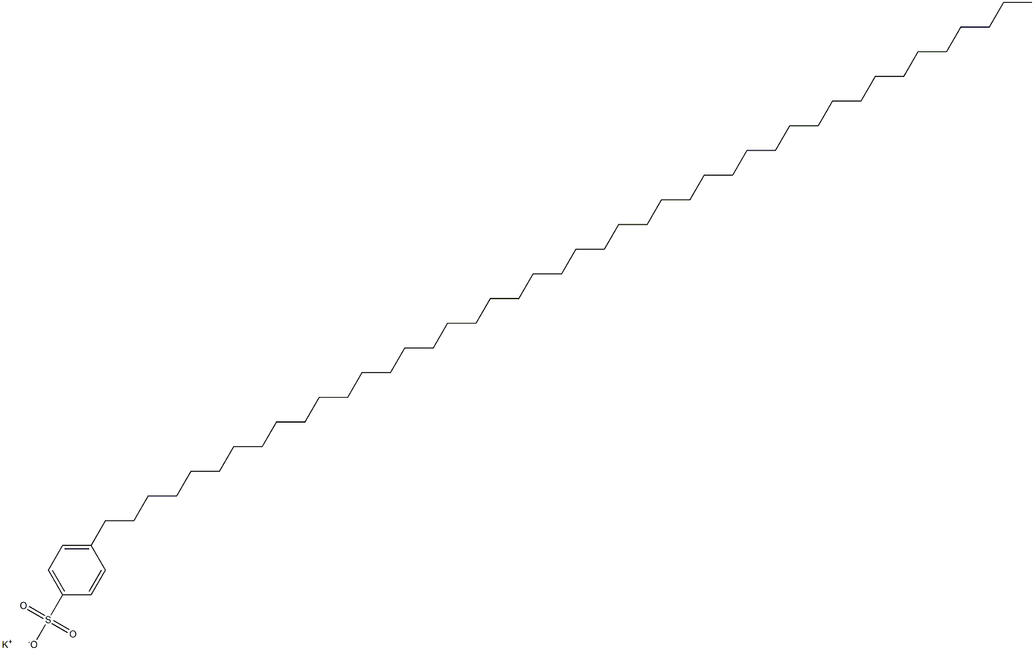 4-(Tetratetracontan-1-yl)benzenesulfonic acid potassium salt Structure