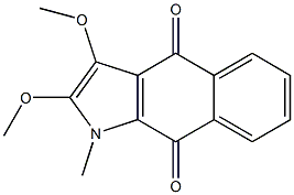 2,3-Dimethoxy-1-methyl-1H-benz[f]indole-4,9-dione Struktur