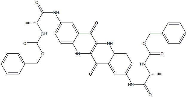 2,8-Bis[(R)-2-(benzyloxycarbonylamino)propionylamino]dibenzo[b,g][1,5]naphthyridine-6,12(5H,11H)-dione,,结构式