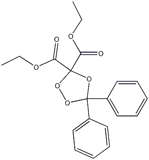 5,5-Diphenyl-1,2,4-trioxolane-3,3-dicarboxylic acid diethyl ester,,结构式