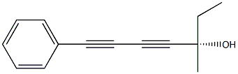 [S,(-)]-3-Methyl-7-phenyl-4,6-heptadiyne-3-ol,,结构式