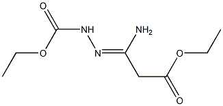 3-Amino-3-[2-(ethoxycarbonyl)hydrazono]propionic acid ethyl ester Struktur