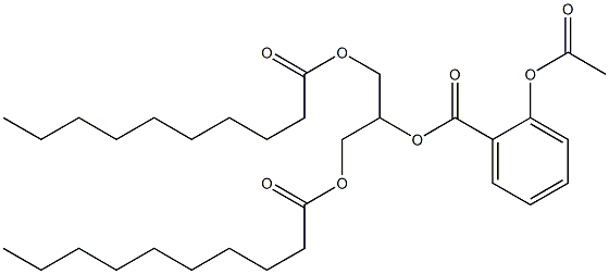 2-(Acetyloxy)benzoic acid 2-[(1-oxodecyl)oxy]-1-[[(1-oxodecyl)oxy]methyl]ethyl ester Structure