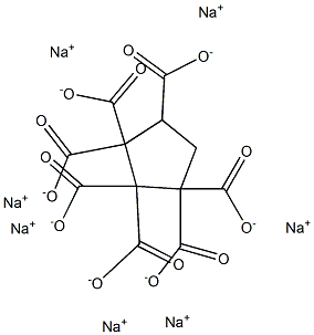 1,1,2,2,3,3,4-シクロペンタンヘプタカルボン酸ヘプタナトリウム 化学構造式