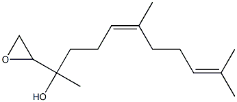 (6Z)-1,2-Epoxy-3,7,11-trimethyl-6,10-dodecadien-3-ol 结构式