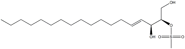 (2R,3S)-4-Octadecene-1,2,3-triol 2-methanesulfonate Struktur