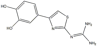 2-[4-(3,4-Dihydroxyphenyl)thiazole-2-yl]guanidine Struktur