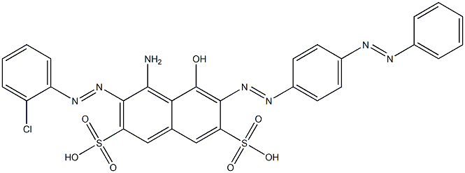 4-Amino-3-[(2-chlorophenyl)azo]-5-hydroxy-6-[[4-(phenylazo)phenyl]azo]-2,7-naphthalenedisulfonic acid Structure
