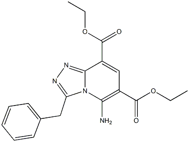  5-Amino-3-benzyl-1,2,4-triazolo[4,3-a]pyridine-6,8-dicarboxylic acid diethyl ester