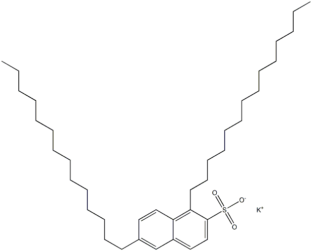 1,6-Ditetradecyl-2-naphthalenesulfonic acid potassium salt Struktur