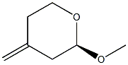 (2R)-2-メトキシ-4-メチレン-3,4,5,6-テトラヒドロ-2H-ピラン 化学構造式